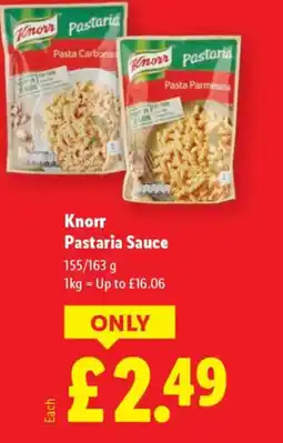 Lidl Knorr Pastaria Sauce offer