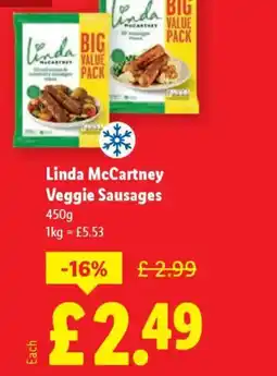 Lidl Linda McCartney Veggie Sausages offer