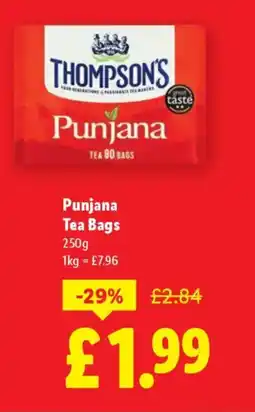 Lidl Punjana Tea Bags offer