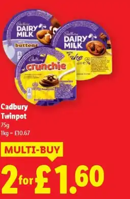 Lidl Cadbury Twinpot offer