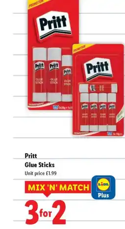 Lidl Pritt Glue Sticks offer