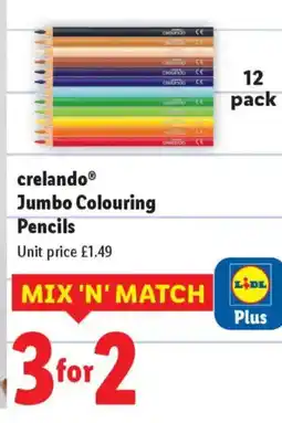 Lidl Crelando Jumbo Colouring Pencils offer