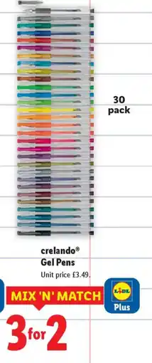 Lidl Crelando Gel Pens offer