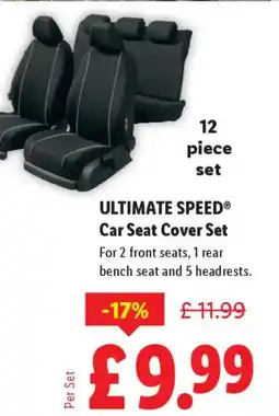 Lidl ULTIMATE SPEED Car Seat Cover Set offer