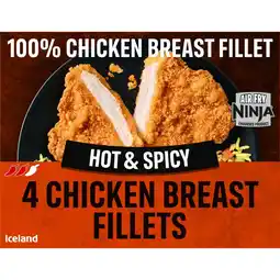 Iceland Iceland 4 Hot & Spicy Chicken Breast Fillets 380g offer
