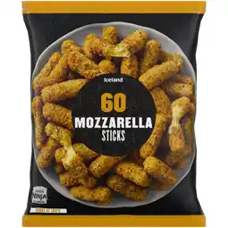 Iceland Iceland 60 (Approx.) Mozzarella Sticks 900g offer