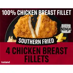 Iceland Iceland 4 Southern Fried Chicken Breast Fillets 380g offer