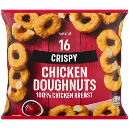 Iceland Iceland 16 (Approx.) Crispy Chicken Doughnuts 640g offer