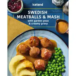 Iceland Iceland Swedish Meatballs & Mash with Garden Peas & Creamy Gravy 400g offer