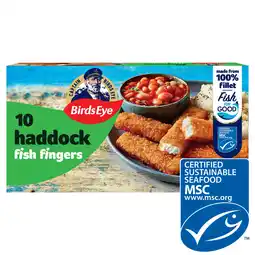 Iceland Birds Eye 10 Breaded Haddock Fish Fingers 280g offer