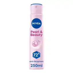 Iceland NIVEA 72h Pearl & Beauty Anti-perspirant Spray 250ml offer