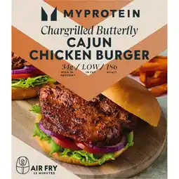 Iceland Myprotein Chargrilled Butterfly Cajun ChickenBurger 300g offer