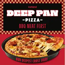 Iceland Iceland Deep Pan Pizza BBQ Meat Feast 430g offer