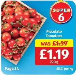 Aldi Piccolato Tomatoes offer
