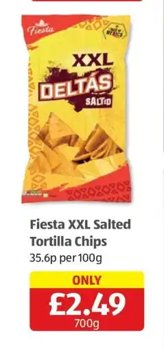 Aldi Fiesta XXL Salted Tortilla Chips offer