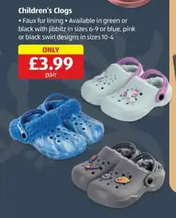 Aldi Children’s Clogs offer