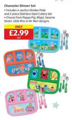 Aldi Character Dinner Set offer