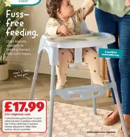 Aldi 2-in-1 Highchair offer