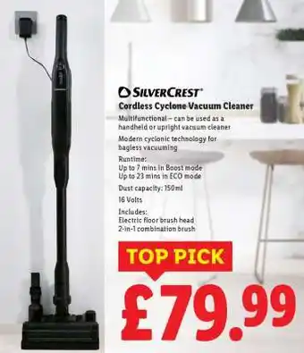 SilverCrest Cordless Cyclone Vacuum Cleaner