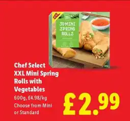 Lidl Chef Select XXL Mini Spring Rolls with Vegetables offer