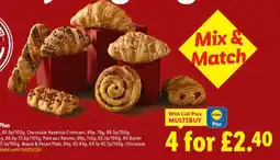 Lidl Mix & Match Pastries offer