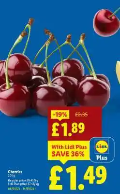 Lidl Cherries offer
