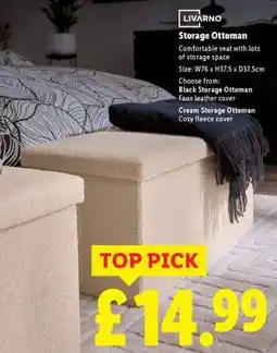 Lidl Storage Ottoman offer