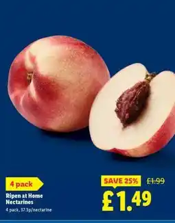 Lidl Ripen at Home Nectarines offer