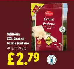 Lidl Milbona XXL Grated Grana Padano offer
