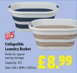 Lidl Collapsible Laundry Basket offer