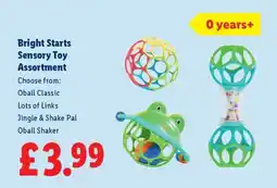 Lidl Bright Starts Sensory Toy Assortment offer