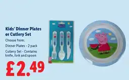 Lidl Kids’ Dinner Plates or Cutlery Set offer