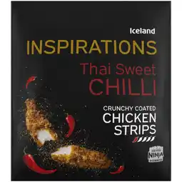 Iceland Iceland Thai Sweet Chilli Crunchy Coated Chicken Strips 500g offer