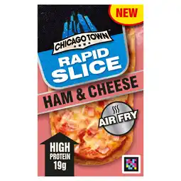 Iceland Chicago Town Rapid Slice Ham & Cheese Pizza Stonebaked Crust 140g offer