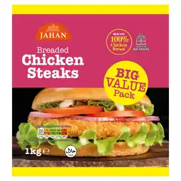Iceland Jahan Breaded Chicken Steaks 1kg offer