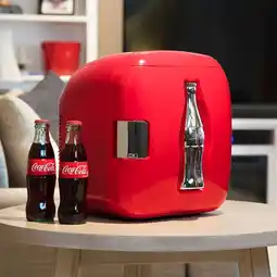 Costco Coca-Cola Heritage 7.9L Mini Fridge 12 Can Portable Cooler In Red offer