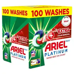 Costco Ariel Platinum Plus Extra Stain Removal Pods, 100 Pods offer