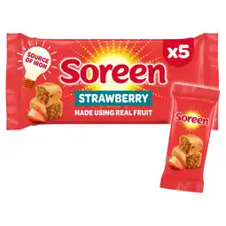 Iceland Soreen Strawberry Lunchbox Loaves Snack Bars 5 x 30g offer