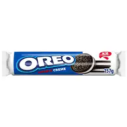 Iceland OREO Double Creme Vanilla Sandwich Cookies Pack 157g offer
