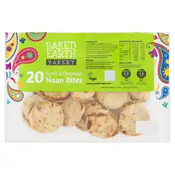 Iceland Baked Earth Bakery 20 Garlic & Coriander Naan Bites offer