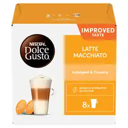 Iceland Nescafe Dolce Gusto Latte Macchiato coffee pods X16 offer