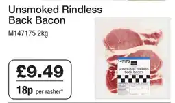 Makro Unsmoked Rindless Back Bacon offer