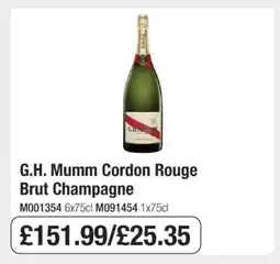 Makro G.H. Mumm Cordon Rouge Brut Champagne offer
