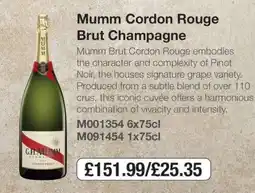 Makro Mumm Cordon Rouge Brut Champagne offer