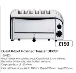 Makro Dualit 6-Slot Polished Toaster DB6SP offer