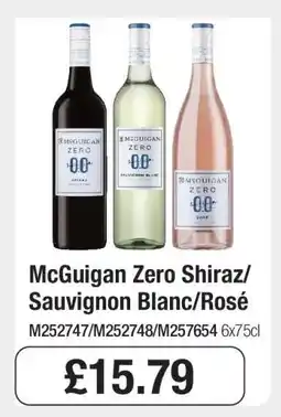 Makro McGuigan Zero Shiraz/Sauvignon Blanc/Rosé offer