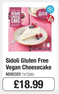 Makro Sidoli Gluten Free Vegan Cheesecake offer