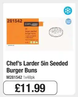 Makro Chef’s Larder 5in Seeded Burger Buns offer