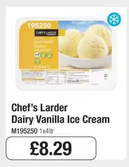 Makro Chef’s Larder Dairy Vanilla Ice Cream offer