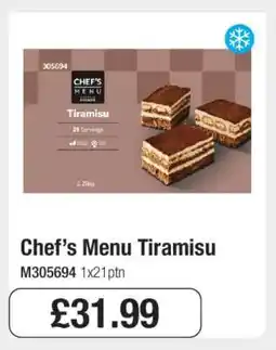 Makro Chef’s Menu Tiramisu offer